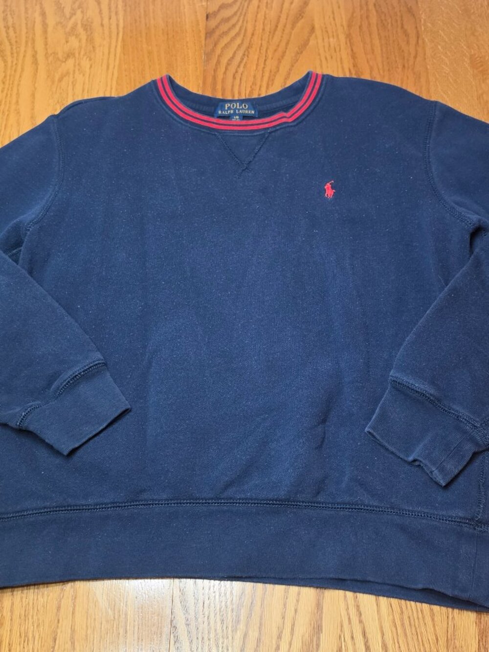 Polo Ralph Lauren Crew Neck Long sleeve Pullover Sweater Navy Boys Large (14-16)